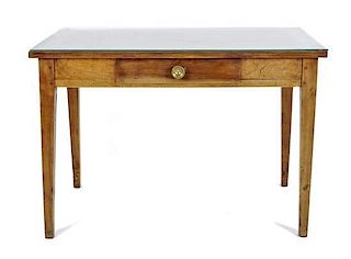 A Provincial XVI Style Writing Table, Height 28 1/2 x width 41 x depth 25 inches.