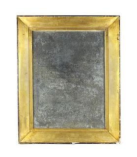 A Giltwood Picture Frame Mirror, Height 29 x width 23 1/4 inches.