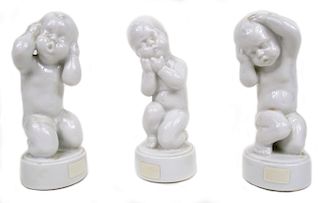 Three Bing & Grondahl Children Porcelain Figurines