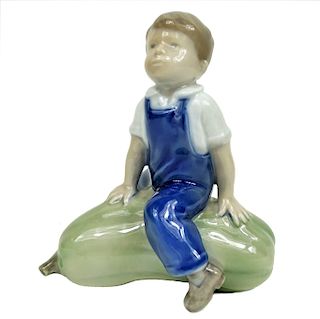 Bing & Grondahl Porcelain "Boy on Gourd" 4539