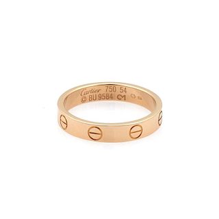 Cartier Mini Love 18k Rose Gold 3.5mm Wide Band