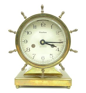 Waterbury Clock Co. Brass Ships Clock / Bell