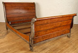 QUEEN SIZE EMPIRE STYLE SLEIGH BED BY CENTURY
