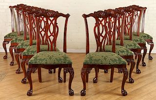 SET 10 MAHOGANY DINING ROOM CHAIRS BY CENTURY