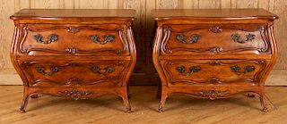 PAIR OF BOMBAY LOUIS XV STYLE COMMODES BY CENTURY