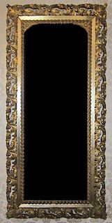 A Victorian Giltwood Pier Mirror, Height 72 x width 33 inches.