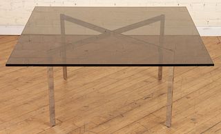 POLISHED CHROME COFFEE TABLE ATTR. TO KNOLL C1960