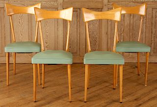 SET 4 SYCAMORE CHAIRS MANNER OF GIO PONTI C.1960