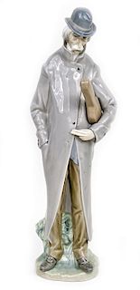 Lladro "Old Man With Violin" Porcelain Figurine