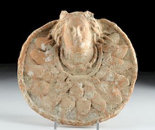 Greek Terracotta Relief w/ Goddess