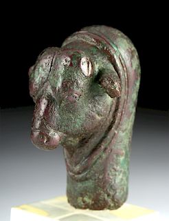 Roman Gilded Bronze Attachment - Bull's Head
