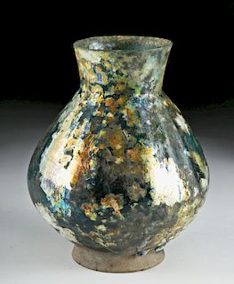 Stunningly Iridescent Islamic Nishapur Glazed Jar