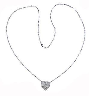 Kwiat Platinum Diamond Heart Pendant Necklace