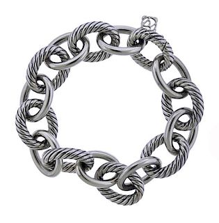 David Yurman Sterling Cable Link Bracelet 