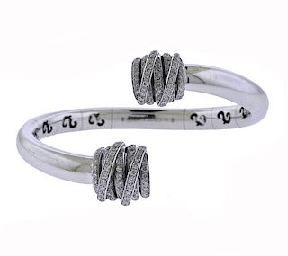 De Grisogono 18K Gold Diamond Cuff Bracelet