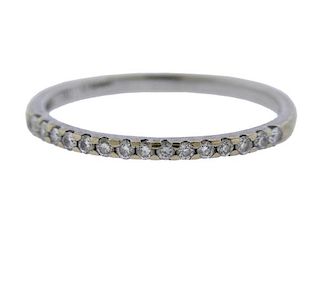 Fortunoff 18K Gold Diamond Half Band Wedding Ring