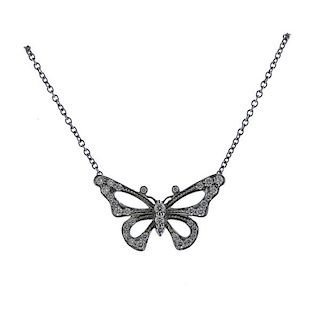Tiffany &amp; Co Platinum Diamond Butterfly Necklace 