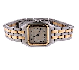 Cartier Panthere 18k Gold Steel Quartz Watch
