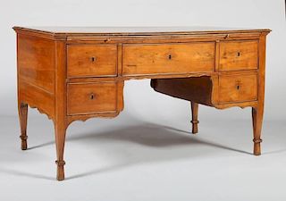 FRENCH PROVINCIAL FRUITWOOD DESK, POSSIBLY BELGIAN