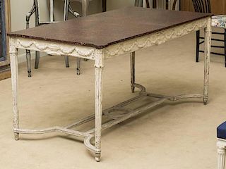 LOUIS XVI STYLE PAINTED CENTER TABLE