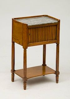 LOUIS XVI PROVINCIAL FRUITWOOD BEDSIDE TABLE
