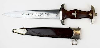 WWII German NSKK black scabbard dagger