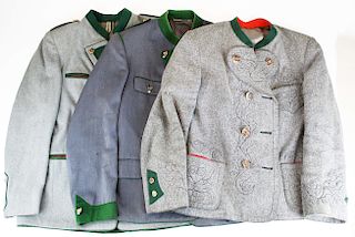 three post war German jaeger coats