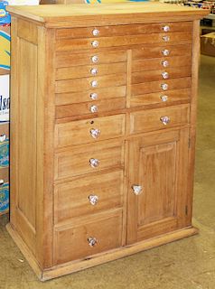 ca. 1910 mahogany 17 drawer dentists cabinet 