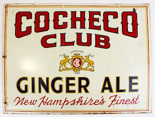 Cocheco Club Ginger Ale double sided sign