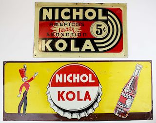 two Nichol Cola advertising signs