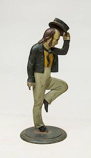 ENGLISH PAINTED CAST-IRON FIGURE OF A MAN