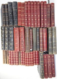 FRENCH LIBRARY OF 48 LEATHER BOUND BOOKS