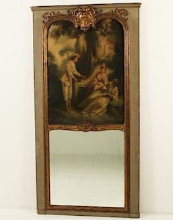 LARGE 19TH C. FRENCH TRUMEAU MIRROR