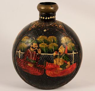 SOUTH ASIAN MOON FLASK SHAPED VESSEL