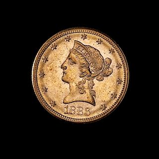 * A United States 1886-S Liberty Head $10 Gold Coin