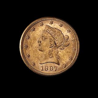 * A United States 1897 Liberty Head $10 Gold Coin