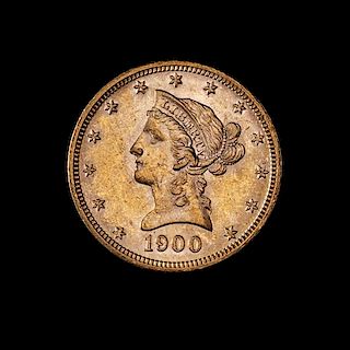 * A United States 1900 Liberty Head $10 Gold Coin