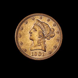 * A United States 1901 Liberty Head $10 Gold Coin