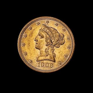 * A United States 1906 Liberty Head $10 Gold Coin