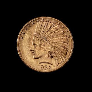 * A United States 1932 Indian Head $10 Gold Coin