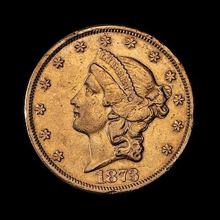 * A United States 1873 Liberty Head $20 Gold Coin