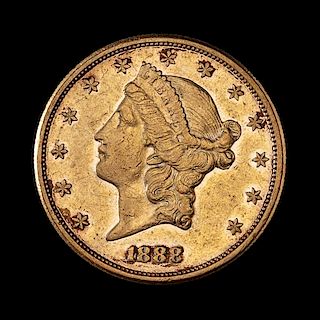 * A United States 1888-S Liberty Head $20 Gold Coin