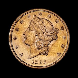 * A United States 1895 Liberty Head $20 Gold Coin