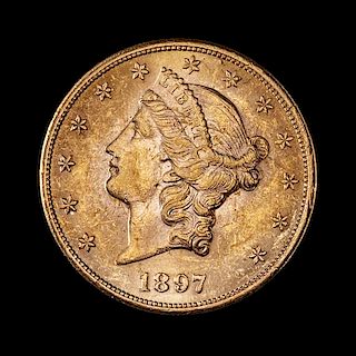 * A United States 1897 Liberty Head $20 Gold Coin
