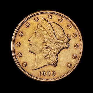 * A United States 1900 Liberty Head $20 Gold Coin