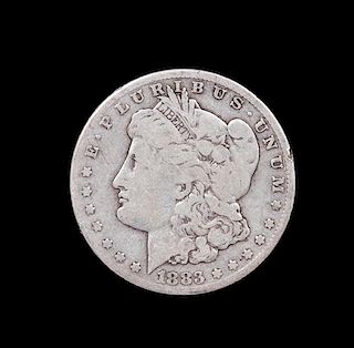 A United States 1883-CC Morgan Silver Dollar Coin