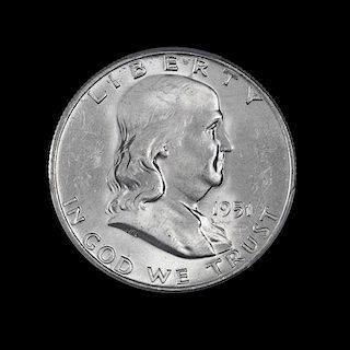 A United States 1951-D Benjamin Franklin 50c Coin