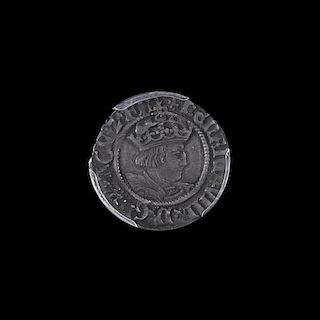 MEDIEVAL: Henry VIII Silver Half-Groat (1526-32)