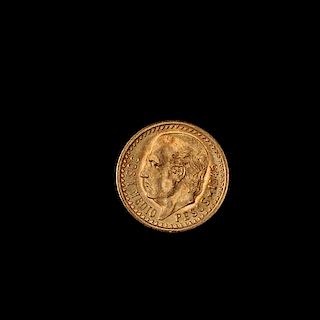 * A Republic of Mexico 1945 2 1/2 Peso Gold Coin
