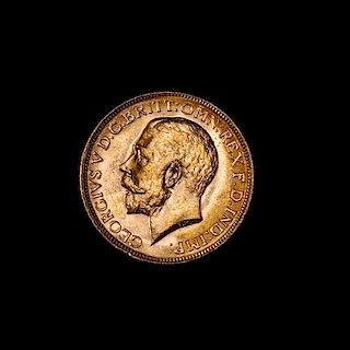 A United Kingdom 1914-P Sovereign: George V-Perth Mint Gold Coin